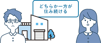 どちらか一方が住み続ける